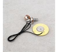 Drfeify Micro Piézo-électrique, Transducteur de Disque Piézo-électrique pré-câblé et soudé avec Capteur en Céramique Métallique et Câble de 50 Cm pour Guitare, Violon, ukulélé,