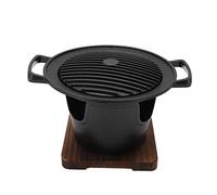 Drfeify Mini BBQ Grill Set Compact Tabletop Grill pour 1 à 2 Personnes Camping Outdoor Picnics, Food Grade Material