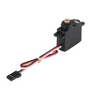 Drfeify Mini Servo, Mini Engrenage en Métal Numérique Servo Analogique 17g 4.8-6V pour Avion à voilure Fixe RC