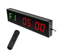 Drfeify Minuterie de Salle de Sport Numérique, Affichage LED avec Télécommande sans Fil pour Les Séances D'entraînement HIIT et de Groupe (Prise UE)