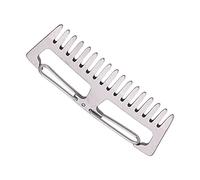 Drfeify Peigne en Alliage Compact pour les Soins Capillaires Allergiques, Boucle de Peigne Anti-statique pour la Poche ou le Sac à Main