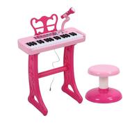 Drfeify Piano électrique pour Enfants, Clavier de Piano électronique Multifonctionnel à 37 Touches avec Microphone, Pupitre, Tabouret - Jouet éducatif pour Garçons et Filles, à Partir de 3 Ans