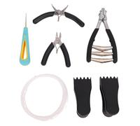 Drfeify Pince de Démarrage de Cordage Ensemble d'Outils de Cordage de Raquette en Métal et Plastique 10 Pièces avec Pinces Volantes Pinces et Sac de Rangement pour la Réparation de Cordes de Tennis