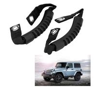 Drfeify Poignée d'appui-tête de Voiture 2 Pièces, Conception en Nylon et Plastique Durable, Poignée Antidérapante pour un Soutien Sûr des Passagers, Convient à 1995-2017 (BLACK)