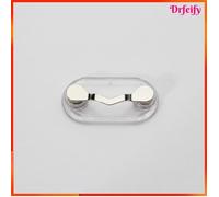 Drfeify Porte-lune magnétique Porte-lunettes magnétiques, porte-insigne de l'étiquette de nom pour la chemise de deco linge Argent
