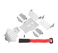 Drfeify Protection de châssis pour Voiture RC, 6pcs plaques en Acier Inoxydable Accessoires pour Voiture RC Traxxas -4