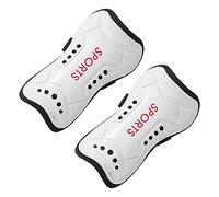 Drfeify Protection Premium Light Shin Match pour Les Adolescents Hommes Adultes Femmes, Gardien D'étagère de Sport pour Tampons de Jambe de Football, Blanc (S)