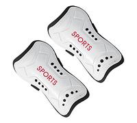 Drfeify Protection Premium Light Shin Match pour Les Adolescents Hommes Adultes Femmes, Gardien D'étagère de Sport pour Tampons de Jambe de Football, Blanc (L)