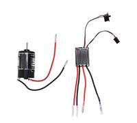 Drfeify Puissant Moteur brossé 550 12T avec 320A ESC pour les Bateaux de Voitures RC, Offre une Torsion de Démarrage Puissante, Prend en Charge une Large Gamme de Batteries