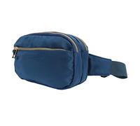 Drfeify Sac à Coffre à la Mode Hip Bum, Sac de Taille Largement utilisé, Fermeture à Glissière de Texture en Métal, Idéal pour Le Voyage (Bleu Marine)