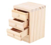 Drfeify Table de Nuit Miniature en Bois pour Maison de Poupée avec Tiroir Fonctionnel, Décoration de Chambre Idéale pour Les Collections de Maisons de Poupée