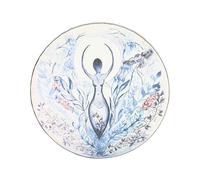 Drfeify Tambour de la Main Chamanique de 10 Pouces avec un Outil de Guérison Sonore pour la Musique Spirituelle (2)