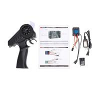 Drfeify Télécommande Ergonomique à 2 Canaux 2,4 GHz pour Voitures, Bateaux, Réservoirs, Contrôle Précis, Télécommande Universelle pour Accessoires de Voiture RC