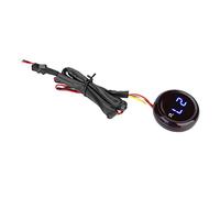 Drfeify Thermomètre de Moto Thermomètre Numérique Jauge ABS LCD Compteur de Température de l'eau 32 à 248 Degrés Fahrenheit Flash d'avertissement étanche pour 12 V (BLUE)