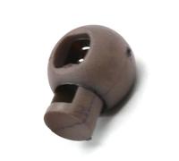 Drfeify Verrouillage de Cordon à Ressort Bouchon à Bascule en Plastique à Trou Unique 22 X 17 Mm Curseur à Ressort dentelé pour Sac à Dos Lacets de Sport Cordons de Serrage Aiguilles à Tricoter (Café)
