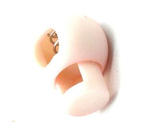 Drfeify Verrouillage de Cordon à Ressort Bouchon à Bascule en Plastique à Trou Unique 22 X 17 Mm Curseur à Ressort dentelé pour Sac à Dos Lacets de Sport Cordons de Serrage Aiguilles à Tricoter