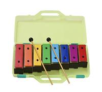 Drfeify Xylophone Glockenspiel 8 Notes avec Plaques en Acier et Boîtier en Plastique, 2 Maillets, Touches Arc-en-ciel Amovibles pour Enfants, Tout-petits, Apprentissage de la Musique à la Maison