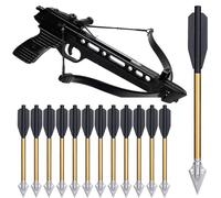DRFGHK Améliorez Votre expérience d'arbalète avec des flèches d'arbalète en Aluminium de 6,3 Pouces - Paquet de 24 for l'entraînement à la Cible et la Chasse au Petit gibier (Color : Gold+Black)