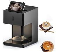 DRFGHK Imprimante à café 3D Latte Art numérique WiFi Photo Selfie Télécharger écran tactile complet Ope Ration pour DIY Décoration Maker, Gâteaux, Desserts, Bière, Biscuits, Pain Noir-EBFCT