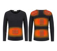 DRFGHK sous-vêtements Thermiques Chauffants pour Hommes et Femmes, t-Shirts Thermiques USB à Manches Longues, Couche de Base Ultra Douce, Haut Chaud, Lavable