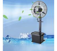DRFGHK Standing Fan with Mist for a Cool Breeze on the Terrace, Oscillating Misting Fan, 3 Cooling Speeds 42 L Tank (Colour: 110V, Size: 71cm/28in)