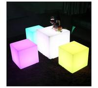 DRFGHK Tabouret de bar à LED rechargeable avec télécommande, étanche, meuble lumineux pour fête, boîte de nuit (60 cm)