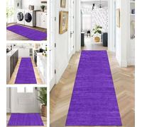 DRFGHK Tapis de couloir vintage violet 70 x 120 cm - Lavable et antidérapant - Pour couloir, cuisine, couloir et salon - Longueur personnalisable pour n'importe quel espace