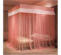 DRFGNF Moustiquaire de lit d'été, Rideau de lit de Princesse pour Adulte, décoration de Chambre à Coucher (Couleur : Bleu-1, Taille : 150 x 200 cm/59 x 79 Pouces) (Couleur : Rose, Taille : 150 x 20