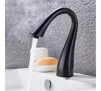 DRFGNF Robinets à capteur pour lavabo de Salle de Bain, robinets de lavabo Chaud et Froid, Robinet à capteur Automatique, Robinet de lavabo, mitigeur en Laiton, alimenté par Bat