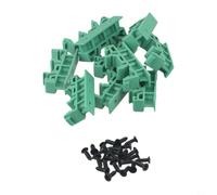 DRG-01 Lot de 5 adaptateurs PCB en plastique pour rail DIN de 35 mm - Robuste - Clip de montage électronique - Facile à installer - 42 x 10 x 18 mm - Espacement des trous : 13 mm