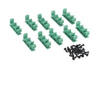 DRG-01 Support de montage PCB pour adaptateur rail DIN 35 - Lot de 5 supports de montage pour circuit imprimé en plastique vert avec vis, 4,2 x 1 x 1,8 cm, compatible