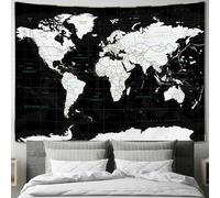 Drgilau Tapisserie Carte du Monde - Décoration murale éducative - 152,4 x 101,6 cm - Pour bureau, salon