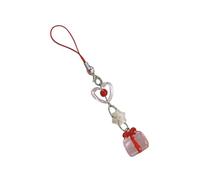DRHTDXEJ Festive Snowflake Crystal Sangle de téléphone élégante en forme de flocon de neige avec boîte accessoire pour un usage quotidien