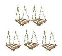 DRHTDXEJ Lot de 5 balançoires en bois pour perroquets - Fiables - À mâcher - Convient pour diverses cages à oiseaux