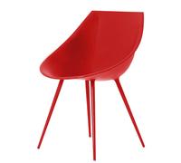 DRIADE fauteuil LAGÒ (Rouge - Polyuréthane et aluminium)