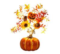 driattie Ensemble de artificielle lumineuse avec feuille d'érable, pomme de pin et baie, décoration de table d'automne pour fête d'automne, Halloween, Thanksgiving