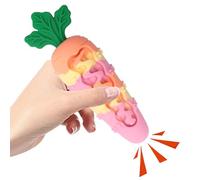 driattie Jouets à Mâcher pour Chiens - Jouets Dentaires Carotte en Silicone pour Chiot - Produit Solide d'Éducation et pour Occasions comme Pâques Anniversaire Halloween Voyage Noël
