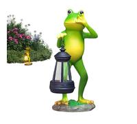 driattie Lanterne Solaire Extérieure - Statue de Grenouille Décorative Lumineuse | Décoration de Pelouse avec Sculpture de Grenouille Lumineuse | pour Jardin, Cour, Balcon,