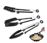 driattie Pinces de Cuisson,3 pinces de cuisine résistantes à la chaleur | Pinces Multifonctions avec en Silicone | Pour traiteur, extérieur, terrasse, jardin, camping, maison, restaurant, pique-nique,