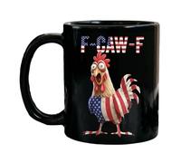 driattie Tasse à café amusante en forme de coq - 355 ml - Tasse en céramique avec drapeau américain | Passe au micro-ondes - Tasse fantaisie pour café, thé, cacao, lait, jus de fruits, boissons
