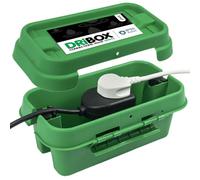 DRiBOX Petite boîte de connexion électrique extérieure étanche IP55 25,5 x 14,1 x 10,2cm - Boîtier pour cordon d'alimentation pour lumières de Noël, minuteries, rallonges, câbles, bobines
