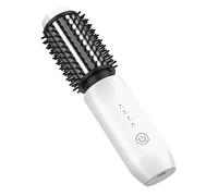 Dricar Brosse Chauffante Sans Fil 3 en 1, Brosse Thermique Portable, Brosse Cheveux Bouclés avec 4 Températures, Boucleur a Cheveux pour Créer des Boucles Naturelles, Blanc