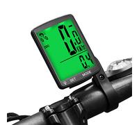 Dricar Compteur Vélo sans Fil, Étanche Ordinateur de Vélo avec Écran LCD Multifonction Rétroéclairé, Compteur Kilométrique de Vitesse et Odomètre de Route Chronomètre de Vélo (Vert)