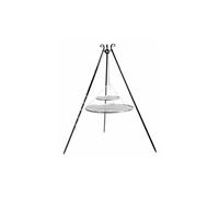 - Driepoot 180 cm met dubbel RVS grillrooster 70 + 40 cm