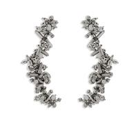 Dries Van Noten - Long Curved Earrings - Femme - Accessoires - Gris - Taille: ONE Size