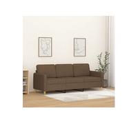 Driezitsbank 180 cm stof bruin359489