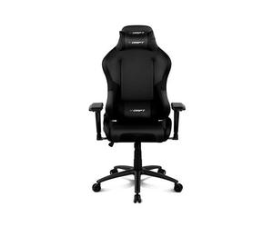 Drift DR250B - Fauteuil de jeu professionnel, similicuir, accoudoirs réglables 4D, piston de classe 4, siège inclinable, réglable en hauteur, dossier inclinable, coussins lombaires et cervicaux, noir.