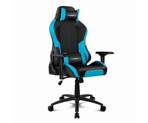 Drift DR250BL - Fauteuil de jeu professionnel, similicuir, accoudoirs réglables 4D, piston de classe 4, siège inclinable, réglable en hauteur, dossier inclinable, coussins lombaires et cervicaux, colo
