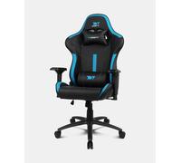 DRIFT GAMING Chair DR350 -DR350BL - Fauteuil de Jeu Professionnel, Similicuir, accoudoirs 4D, roulettes silencieuses, Piston Classe 4, Inclinaison, Coussin Lombaire/Cervical, Noir/Bleu