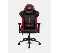 DRIFT GAMING Chair DR350 -DR350BR - Fauteuil de Jeu Professionnel, Similicuir, accoudoirs 4D, roulettes silencieuses, Piston Classe 4, Inclinaison, Coussin Lombaire/Cervical, Noir/Rouge